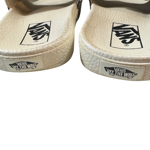 Vans Checkerboard Slide Sandals Men's Size 8 Black & White Checkered - Picture 5 of 7